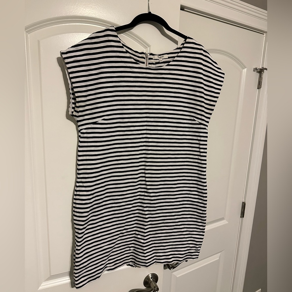 Madewell striped dress with pockets, size large